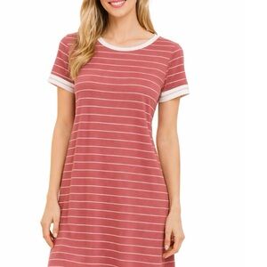 #104 STRIPED TSHIRT DRESS